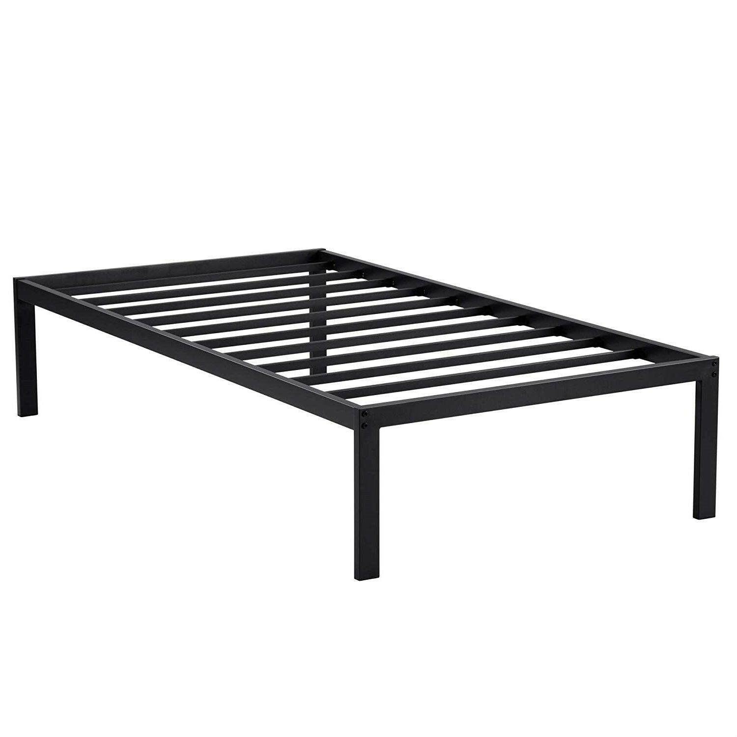 Twin size 16-inch High Heavy Duty Metal Platform Bed Frame - FurniFindUSA