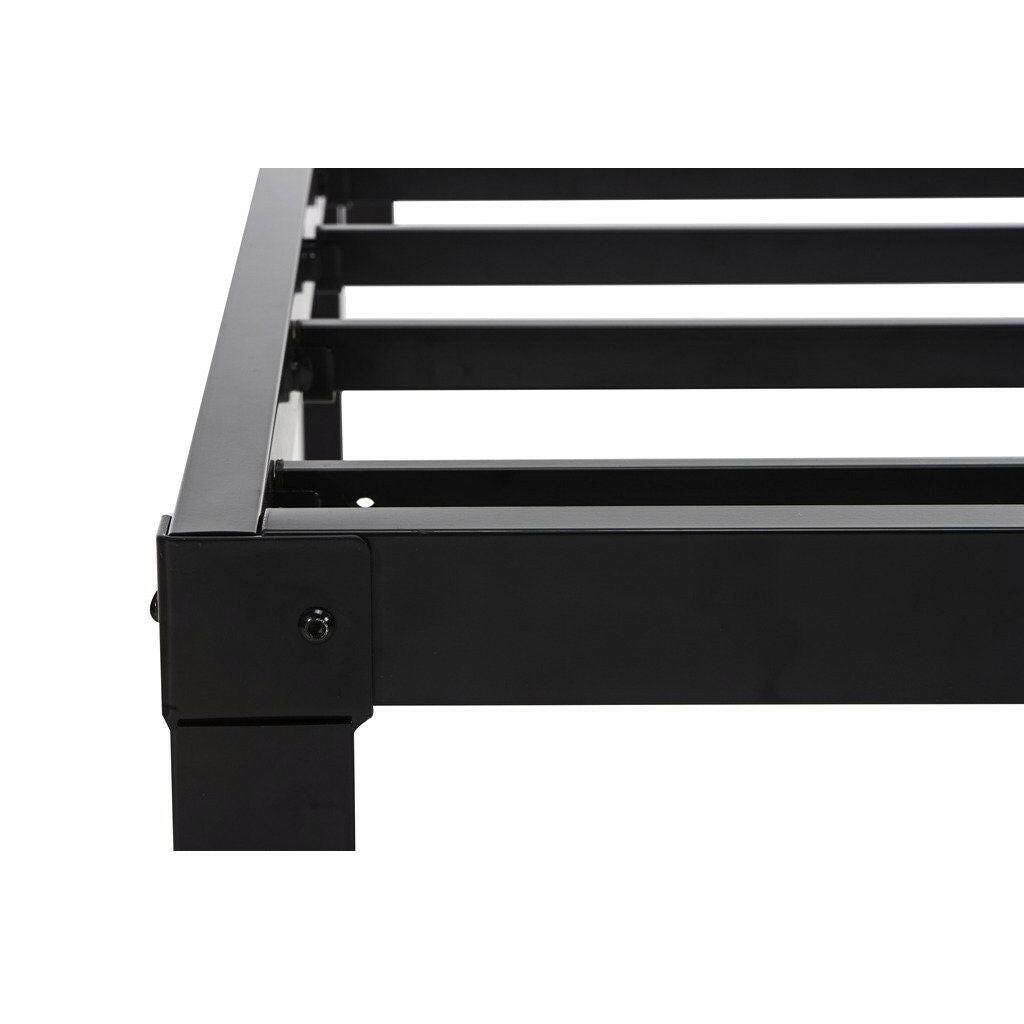 Twin XL Study Black Metal Platform Bed Frame - No Box-Springs Needed - FurniFindUSA