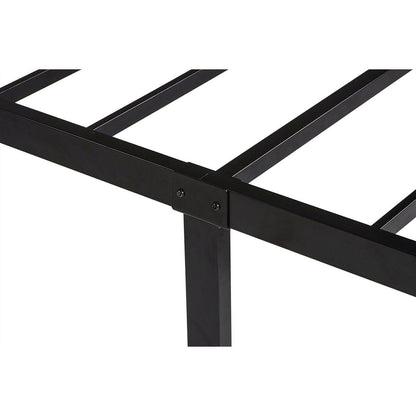 Twin XL Study Black Metal Platform Bed Frame - No Box-Springs Needed - FurniFindUSA