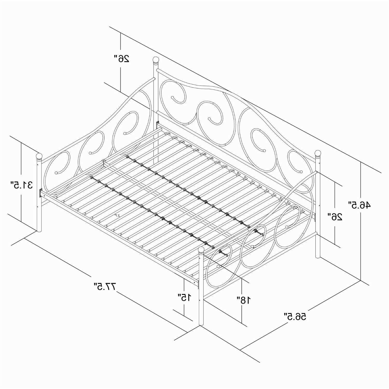 Full size Metal Daybed Frame Contemporary Design Day Bed in Bronze Finish - FurniFindUSA