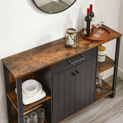 Farmhouse Rustic Wood Buffet Dining Sideboard Storage Cabinet - FurniFindUSA