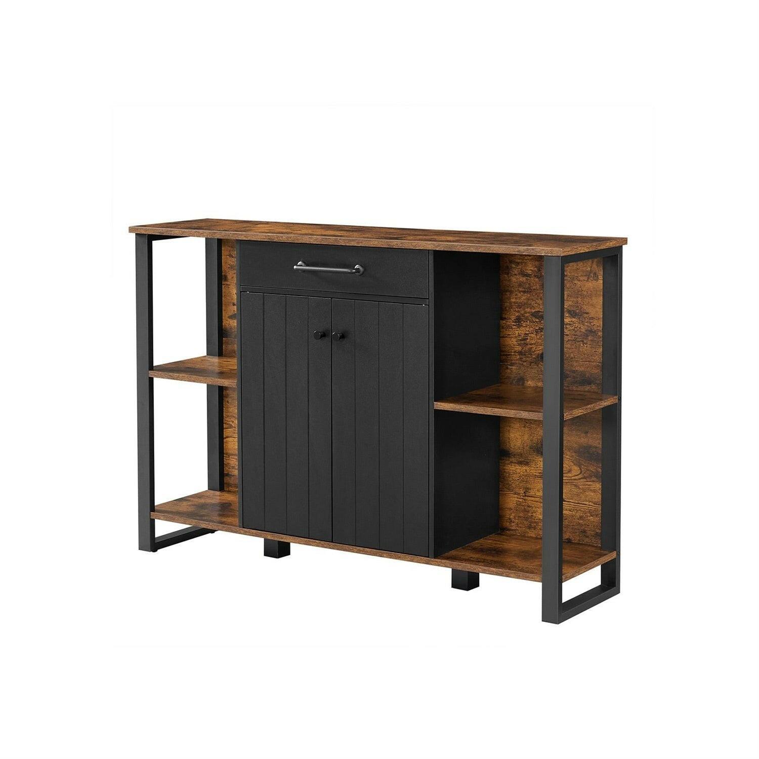 Farmhouse Rustic Wood Buffet Dining Sideboard Storage Cabinet - FurniFindUSA