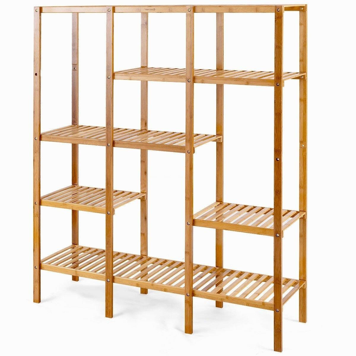 Eco-Friendly Bamboo 4-Shelf Bookcase Storage Rack - FurniFindUSA