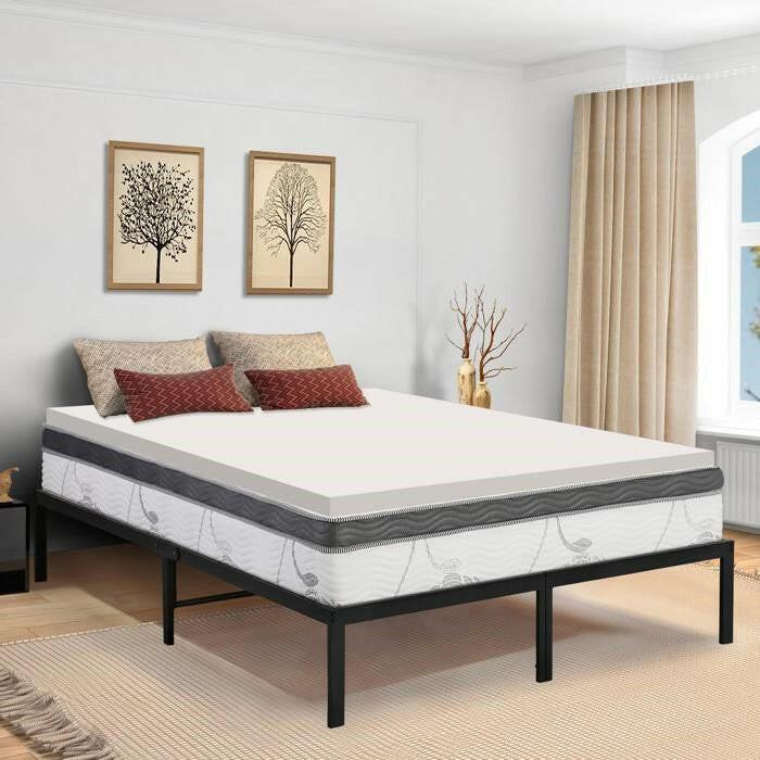 Full Size 2-inch Thick Plush High Density Foam Mattress Topper Pad - Medium Firm - FurniFindUSA