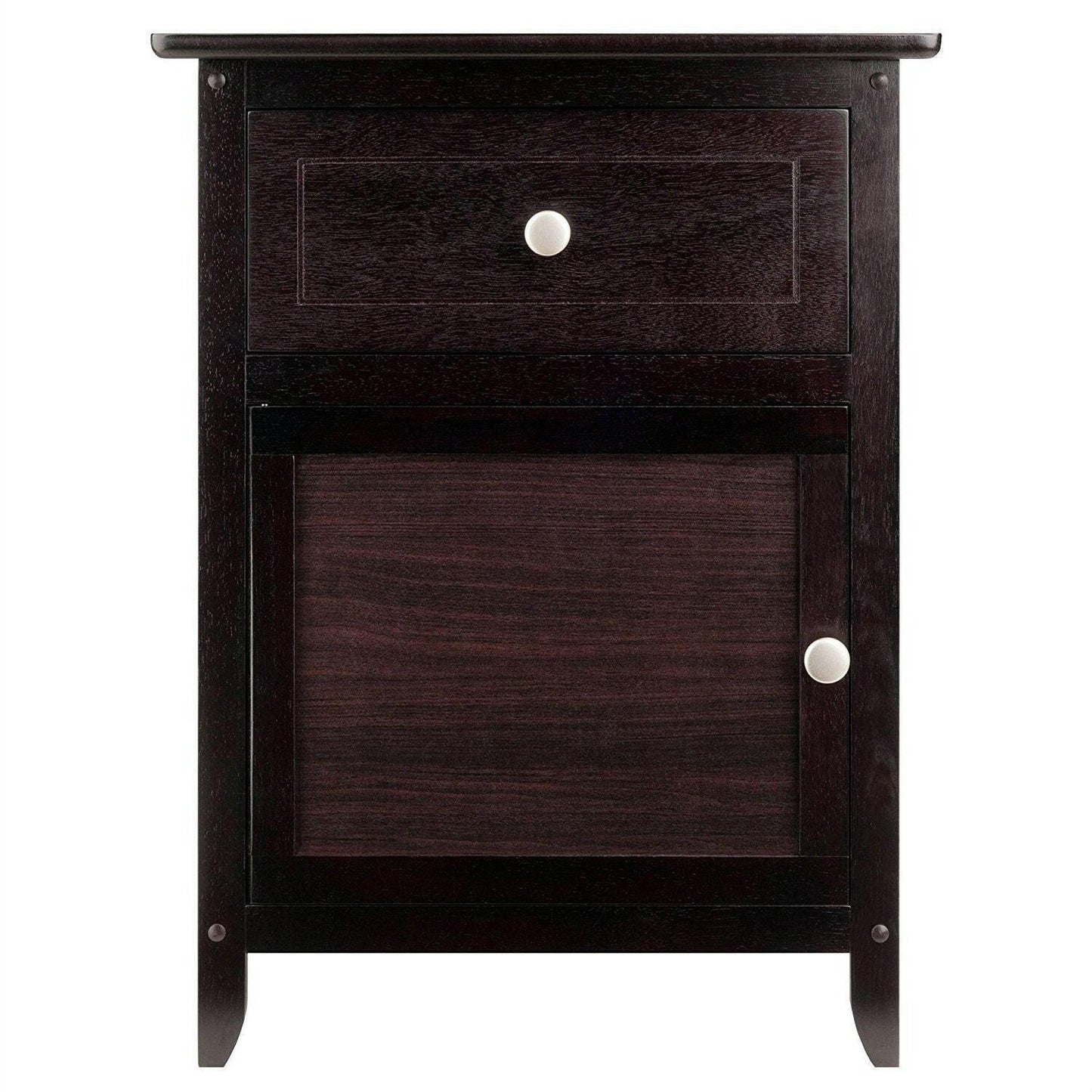 Espresso Wood End Table Nightstand Accent Table - FurniFindUSA