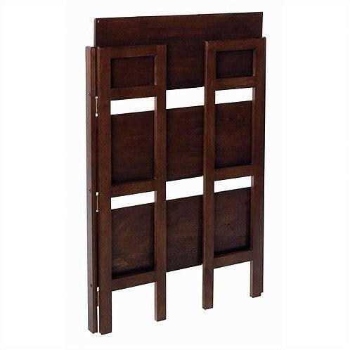 3-Shelf Stackable Folding Bookcase in Distressed Walnut Finish - FurniFindUSA