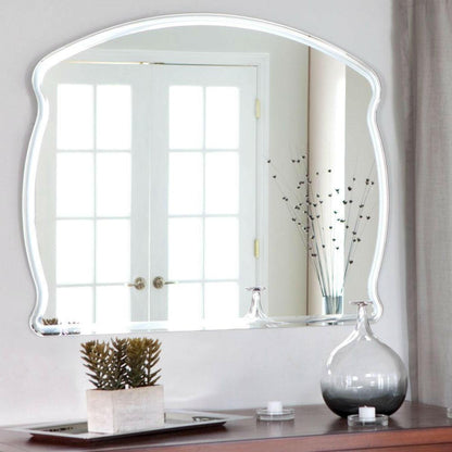 Rectangular Arch Top Wavy Modern Frameless Wall Mirror - FurniFindUSA