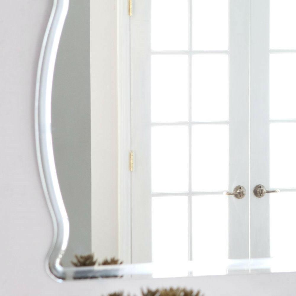 Rectangular Arch Top Wavy Modern Frameless Wall Mirror - FurniFindUSA