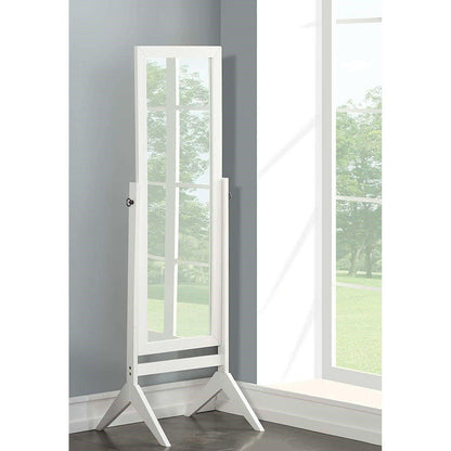 Modern Full Length Freestanding Bedroom Floor Cheval Mirror in White - FurniFindUSA