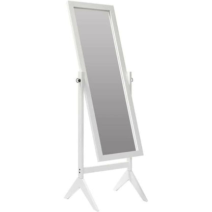 Modern Full Length Freestanding Bedroom Floor Cheval Mirror in White - FurniFindUSA