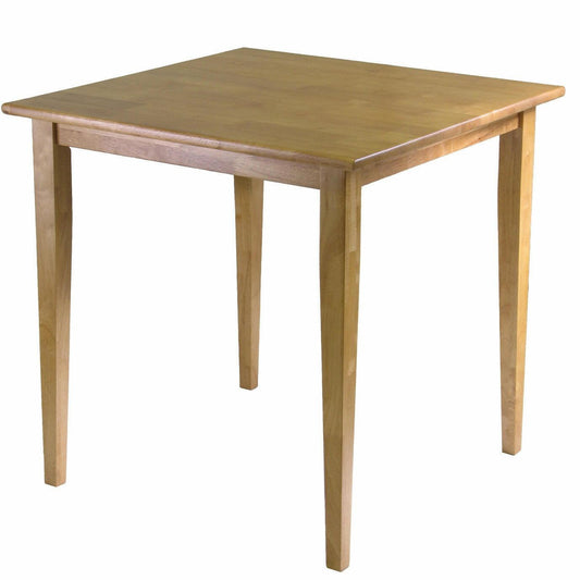 Solid Wood Shaker Style Square Dining Table in Light Oak Finish - FurniFindUSA