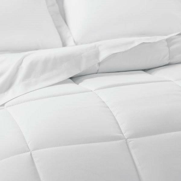 Full Size Microfiber 6-Piece Reversible Bed In A Bag Comforter Set in White - FurniFindUSA