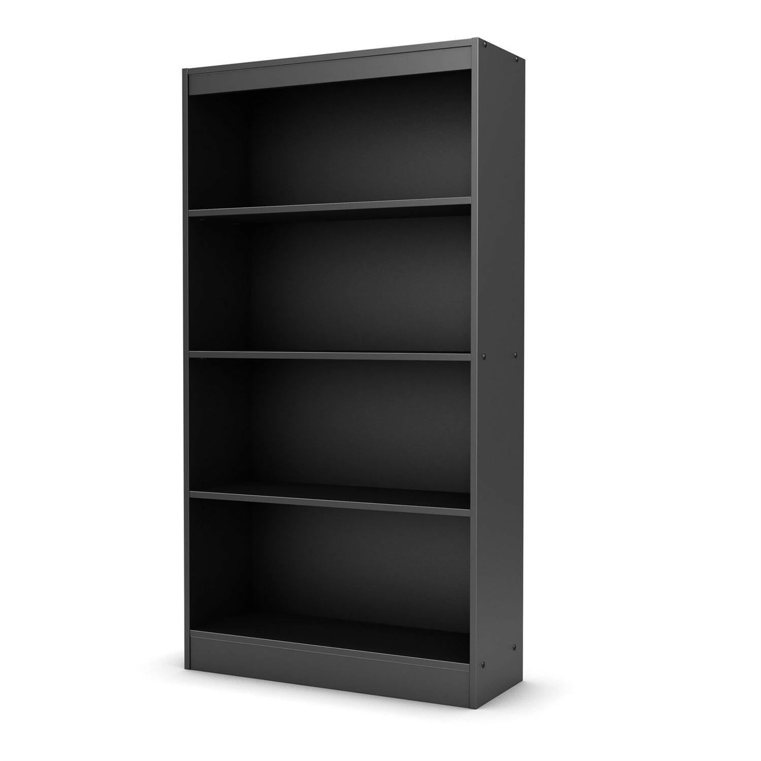 Four Shelf Eco-Friendly Bookcase in Black Finish - FurniFindUSA