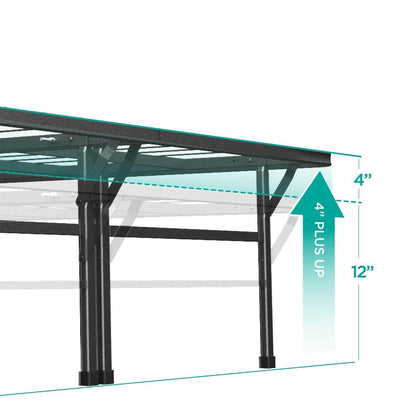 California King size 18-inch High Rise Metal Platform Bed Frame - FurniFindUSA