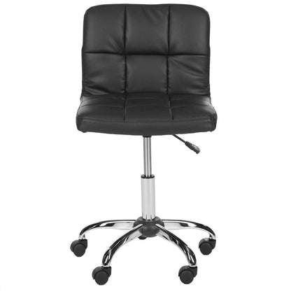 Modern Black Faux Leather Cushion Home Office Desk Chair - FurniFindUSA