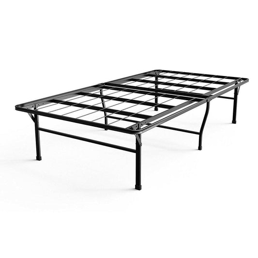 Twin XL College Dorm 16-inch Tall Metal Platform Bed Frame with Storage Space - FurniFindUSA
